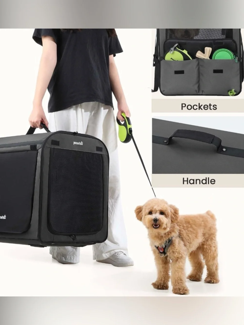 Dog Crate Carrier - Lightweight Portable Pet Crate